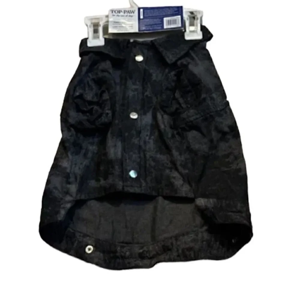 Top Paw Brand Dog Denim Jacket Short Sleeve